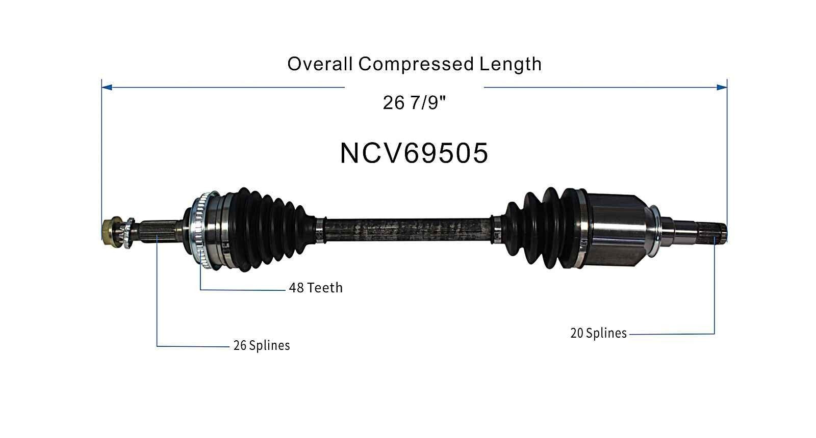 GSP CV Axle Assembly NCV69505