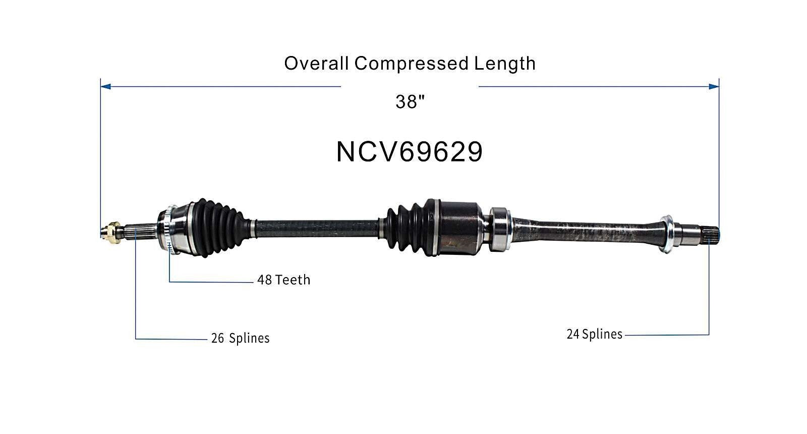 GSP CV Axle Assembly NCV69629