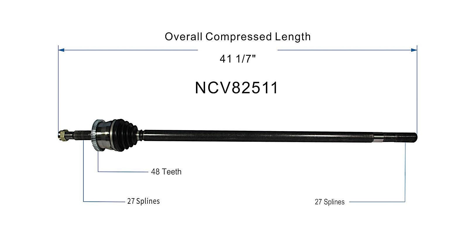 GSP CV Axle Assembly NCV82511