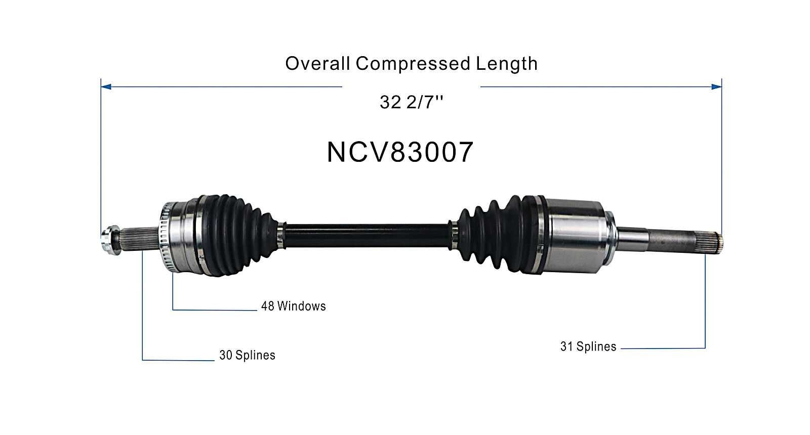 GSP CV Axle Assembly NCV83007