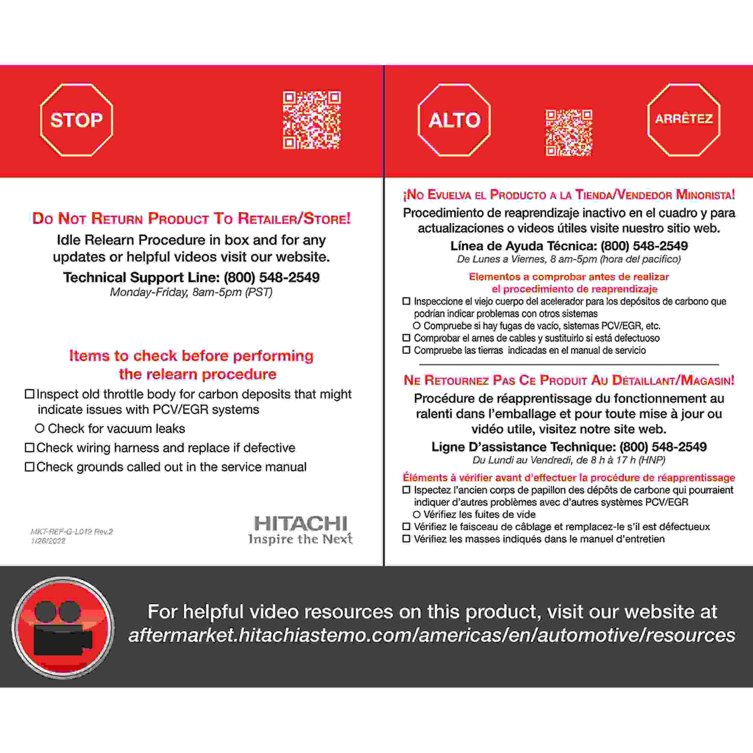 Hitachi Automotive Fuel Injection Throttle Body ETB0060