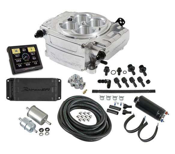 Holley Sniper 2 EFI Master Kit Polished w/PDM Fuel Injection Systems and Components - Electronic Electronic Fuel Injection Systems main image