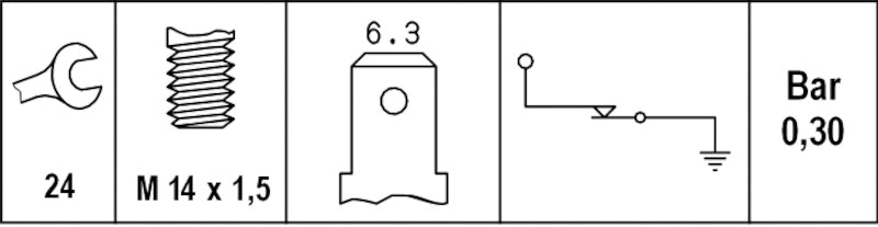 Hella Engine Oil Pressure Switch 003259171
