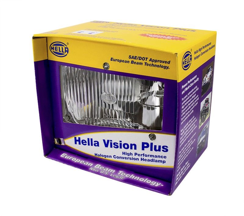 Hella Vision Plus 8in x 6in Sealed Beam Conversion Headlamp - Single Lamp 003427291