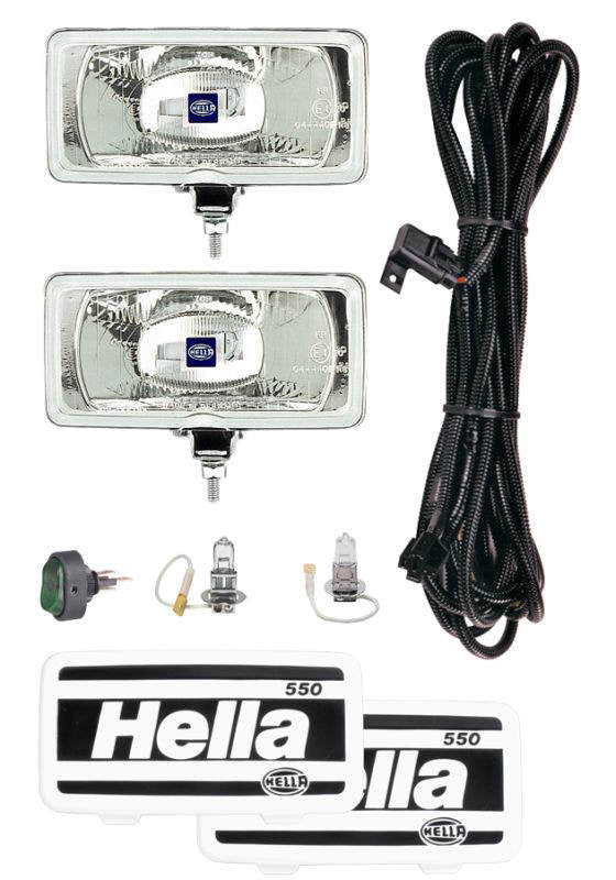Hella Driving/ Fog Light; XXR 550 Series; 7.6 Inch x 3.7 Inch Rectangular
