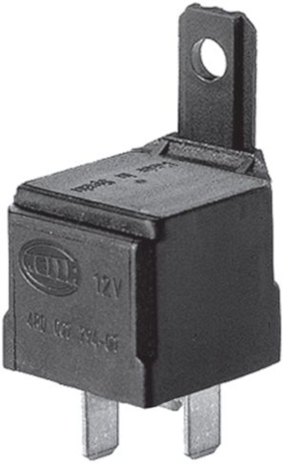 Hella Multi Purpose Relay; 50 Amp Mini; 12 Volt; 4 Blade Terminal; Clip In