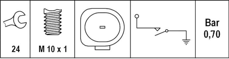 Hella Engine Oil Pressure Switch 008280031