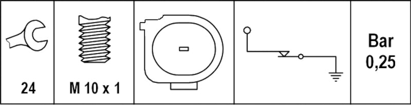 Hella Engine Oil Pressure Switch 008280041