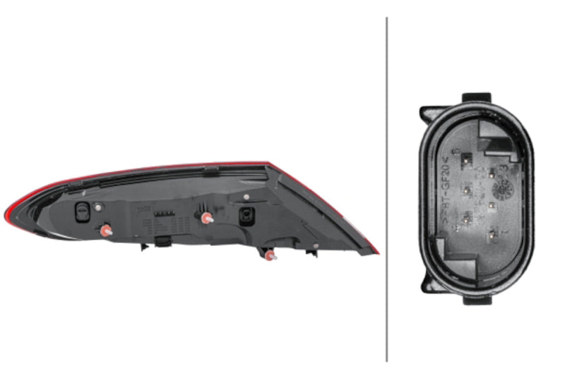 Hella 2019-2020 Mercedes-Benz C300 Right Outer Tail Light 011786321