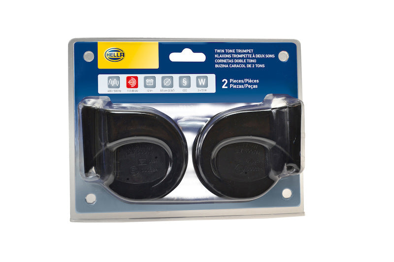 Hella Horn Kit Bl Blk Trumpet 12V Univ 012010971