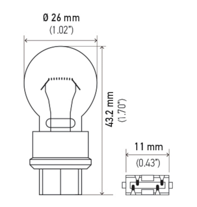 Hella Bulb 3047 12V 21/7W W2.5X16q S8 3047