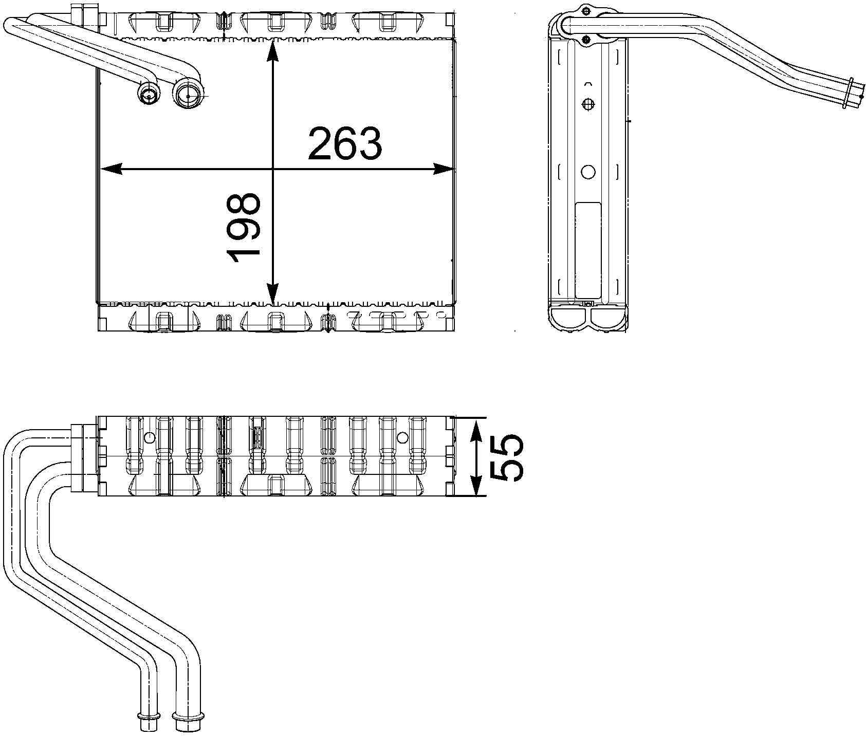 Behr A/C Evaporator Core