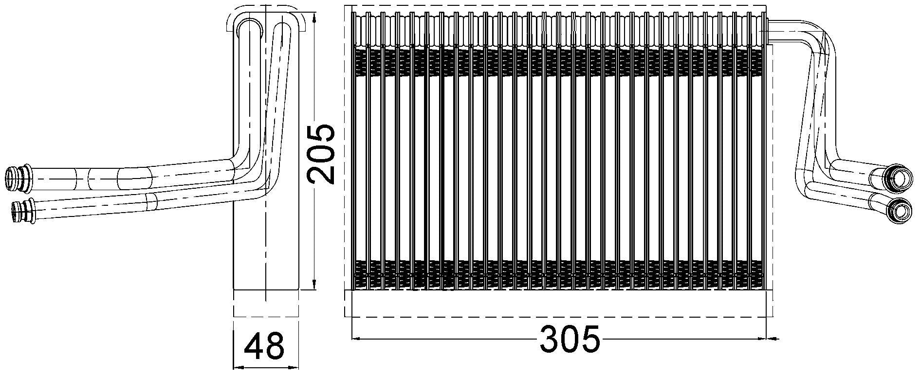 Behr A/C Evaporator Core