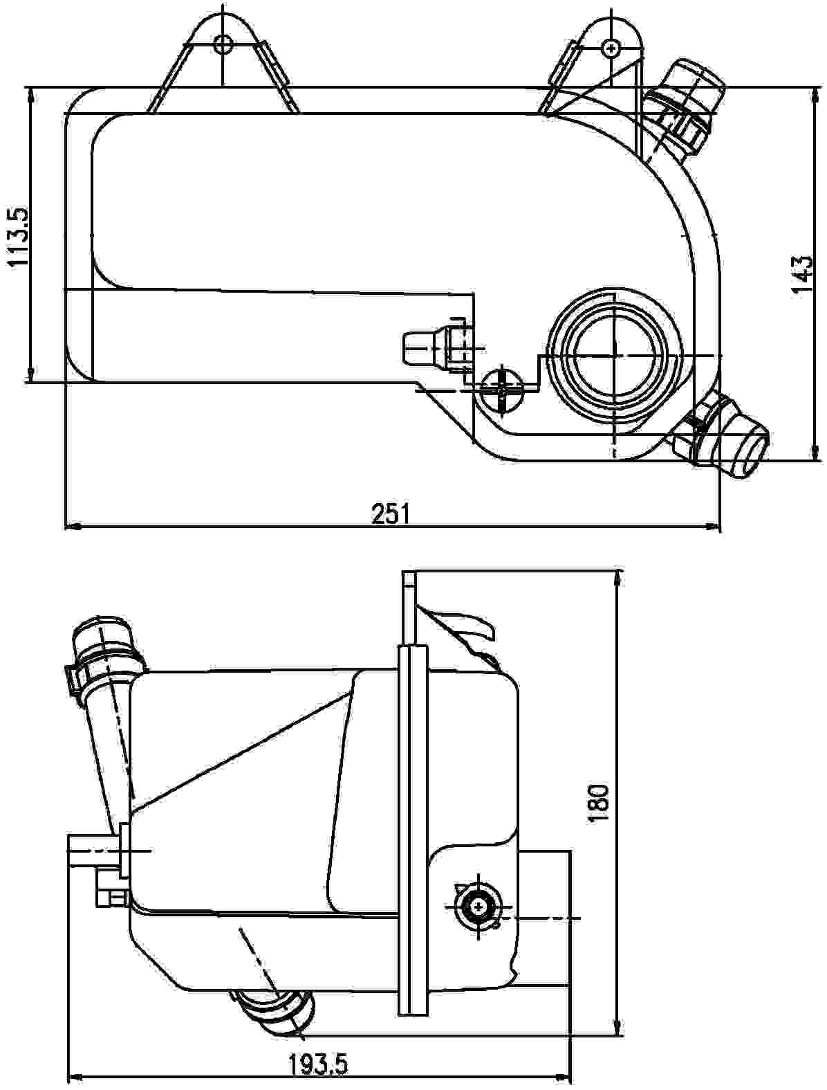 Behr Engine Coolant Recovery Tank