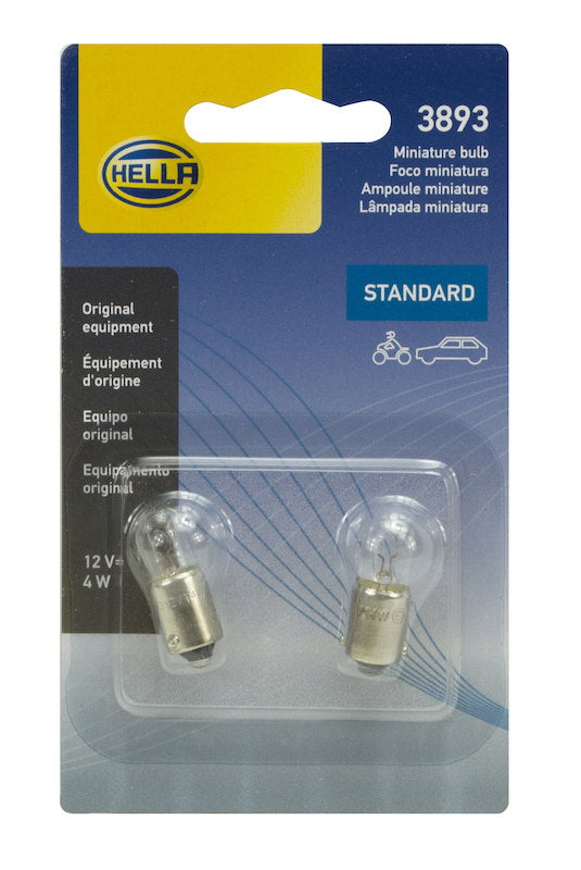 Hella Bulb 3893 12V 4W Ba9S T275 (2) 3893TB
