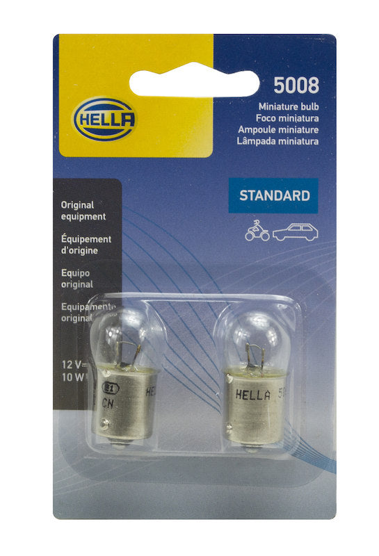 Hella Bulb 5008 12V 10W Ba15S B6 (2) 5008TB