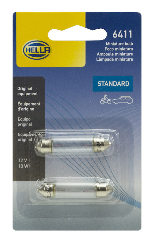 Hella Bulb 6411 12V 10W Sv858 T325 10X41(2) 6411TB