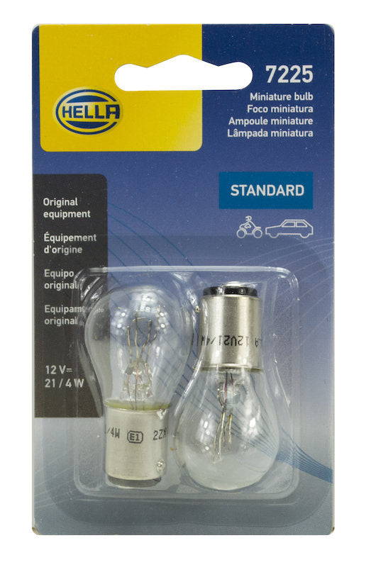 Hella Bulb 7225 12V 21/4W Baz15D S8 (2) 7225TB