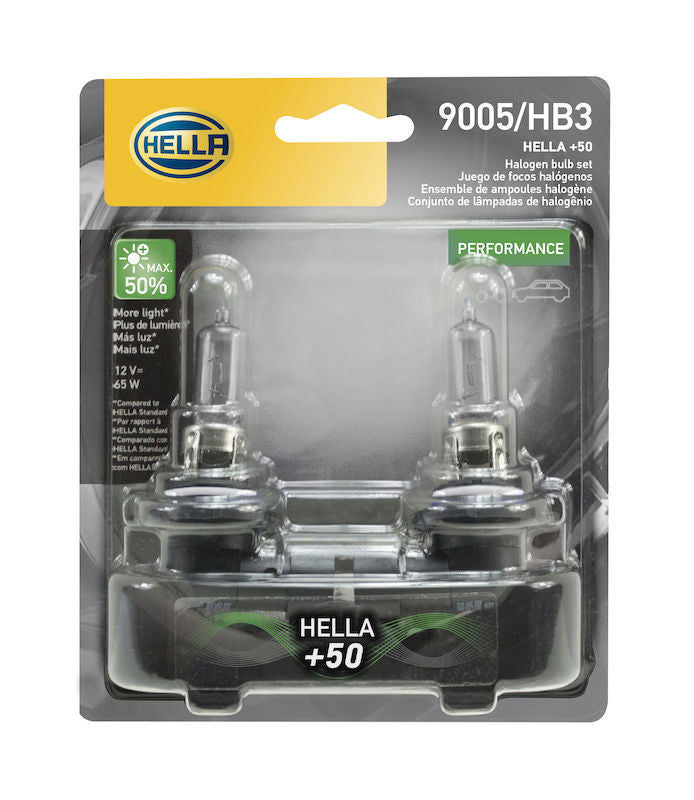 Hella Bulb 9005 12V 65W P20D T4 +50 (2) 9005P50TB