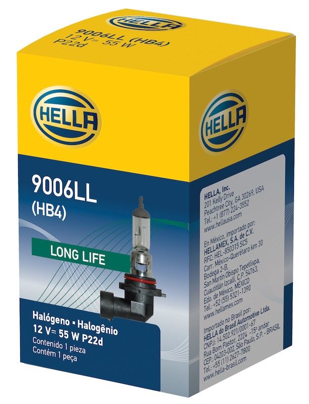 Hella Bulb 9006/HB4 12V 55W P22d T4 LONGLIFE 9006LL