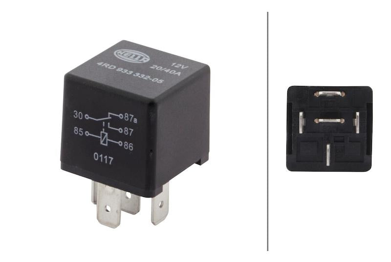 Hella Mini ISO 5 Pole Relay 12V SPDT 933332051