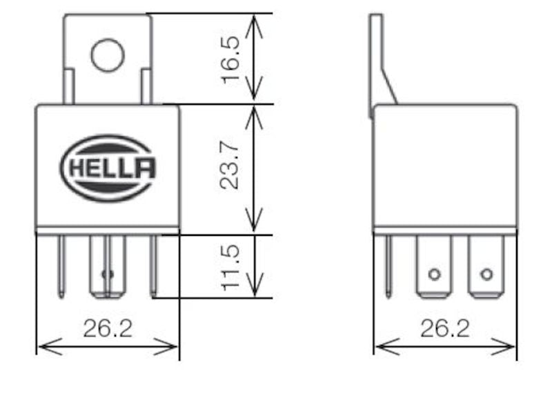 Hella Relay Mini Iso 5 Pole 24V Spdt Bkt 933332061