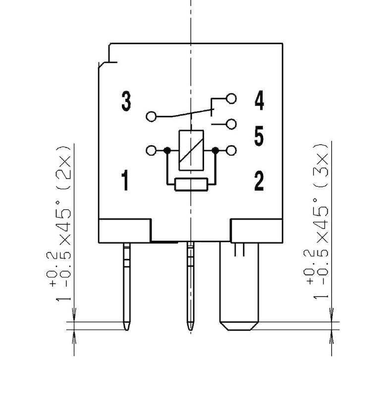 Hella Relay Micro Iso 5 Pole 12V Spst Res 965453041