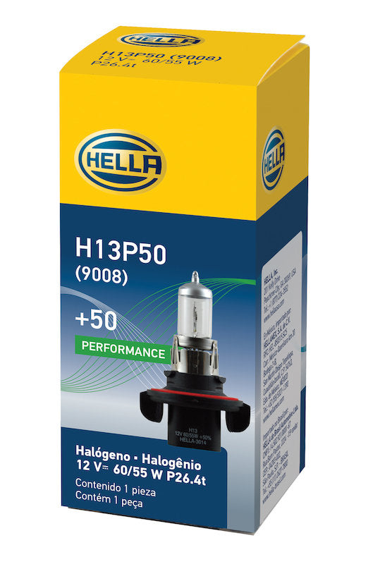 Hella Bulb H13 12V 60/55W P264T T4 +50 H13P50