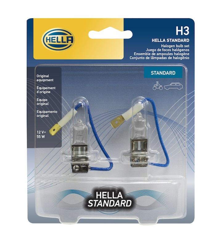 Hella Bulb H3 12V 55W Pk22S T325 (2) H3TB