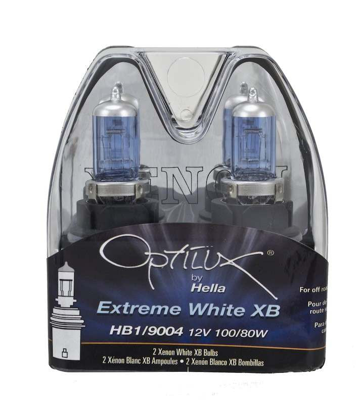 Hella Bulbs: Optilux Xenon White XB Bulb;12 Volt;100/80 Watt;9004 Bulb