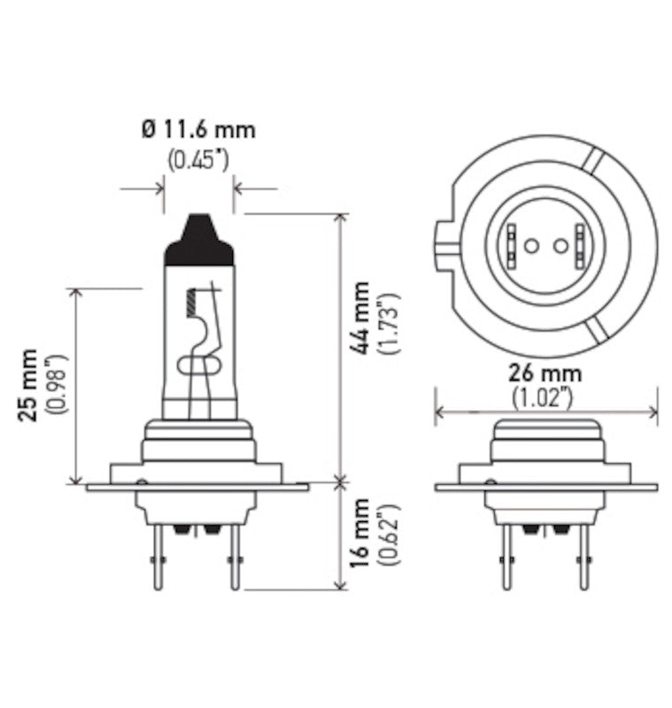 Hella Yellow Bulb Optilux H7 12V 55W XY Xenon