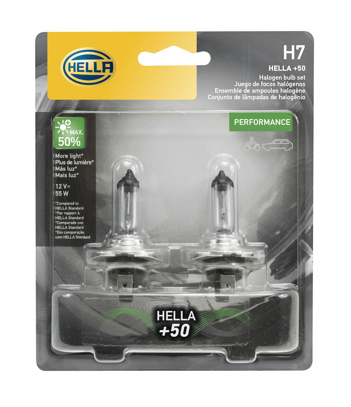 Hella Bulb H7 12V 55W Px26D T4625 +50 (2) H7P50TB
