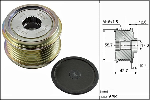 INA US Alternator Decoupler Pulley EA0276