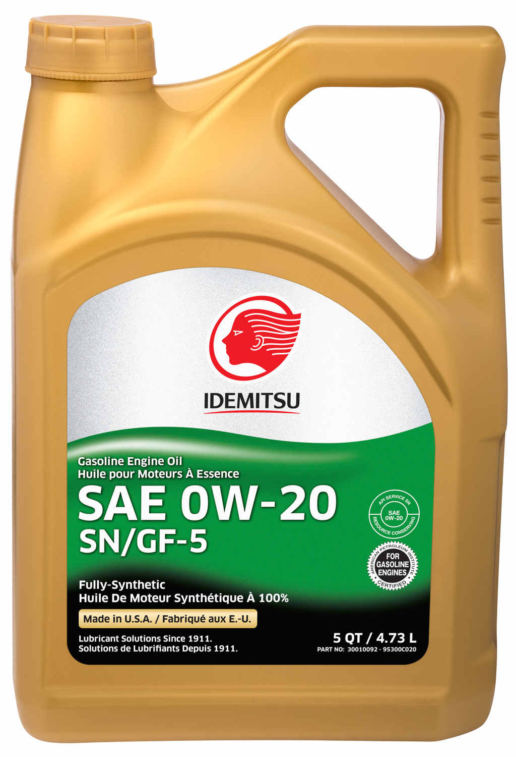 Idemitsu 0W-20 Full Synthetic SN/GF5 5 Quart Container