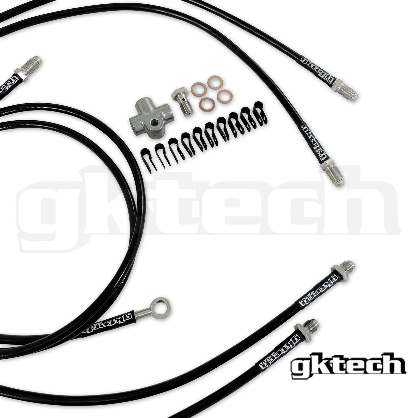 GKTech Z33 350z/Z34 370z/G35/G37 SS braided hydraulic e-brake line kit