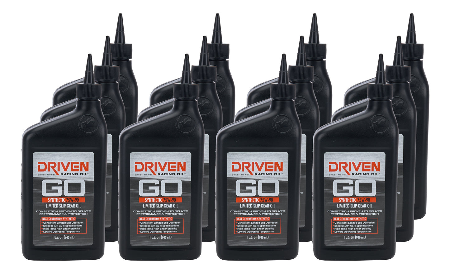 DRIVEN RACING OIL 75w90 Limited Slip Gear Oil Case 12 x 1 Quart Oils, Fluids and Sealer Oils, Fluids and Additives main image