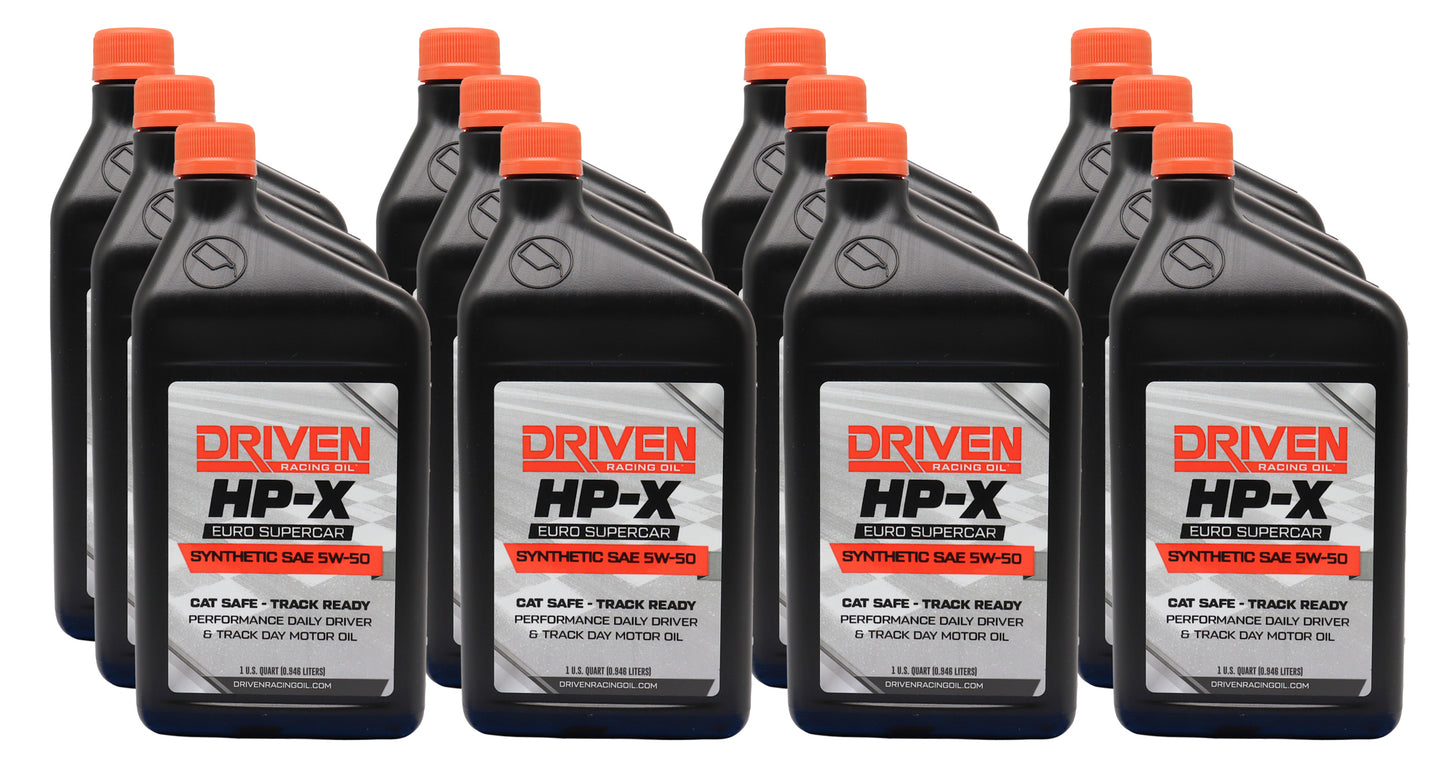 DRIVEN RACING OIL HP-X EURO 5W50 Motor Oil Case 12/Qt Oils, Fluids and Sealer Oils, Fluids and Additives main image