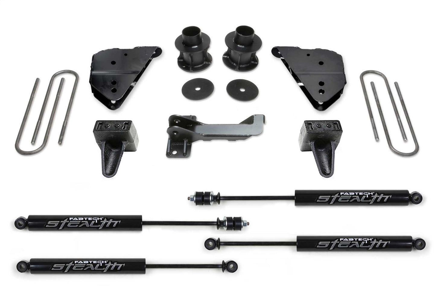 Fabtech 23-24 Ford F250/350 4WD 4in Budget System w/ Stealth Monotube Shocks K2404M