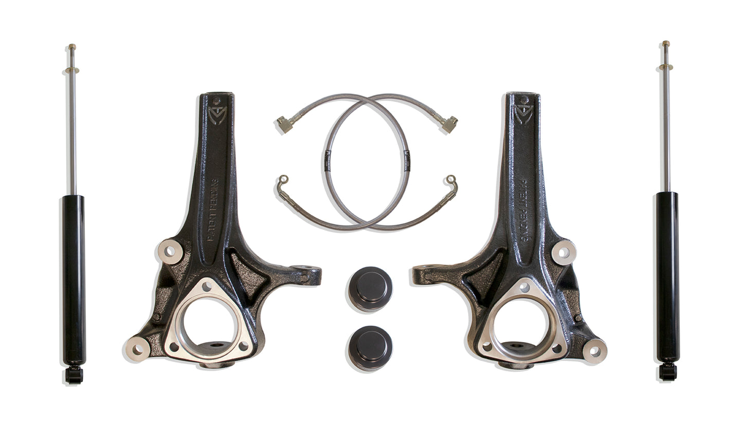 MaxTrac 2019+ RAM 1500 2WD (Non Classic 5 Lug Model) 4in/1in Spindle Lift Kit w/MaxTrac Shocks K882741