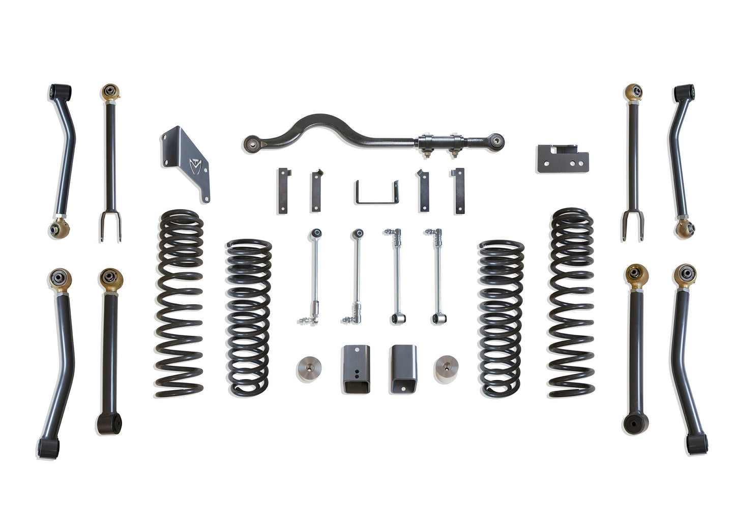 MaxTrac 07-18 Jeep Wrangler JK 2WD/4WD 4.5in/4.5in Coil Lift Kit w/Front Track Bar & Adj. Arms K889745A