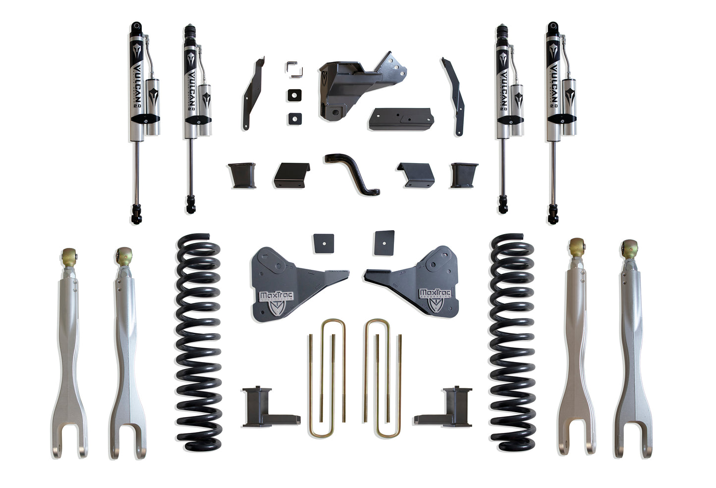 Maxtrac 23-24 Ford F-250/F-350 4WD Dually 8in Front/5in Rear Lift Kit w/ Vulcan 2.0 Reservoir Shocks K944385VRL