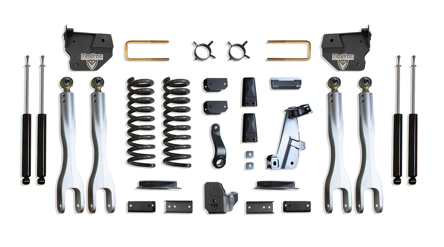 Maxtrac 14-18 Dodge RAM 2500 4WD 4in Lift Kit w/ Forged Alum. 4-Link System & Maxtrac Shocks K947241LA