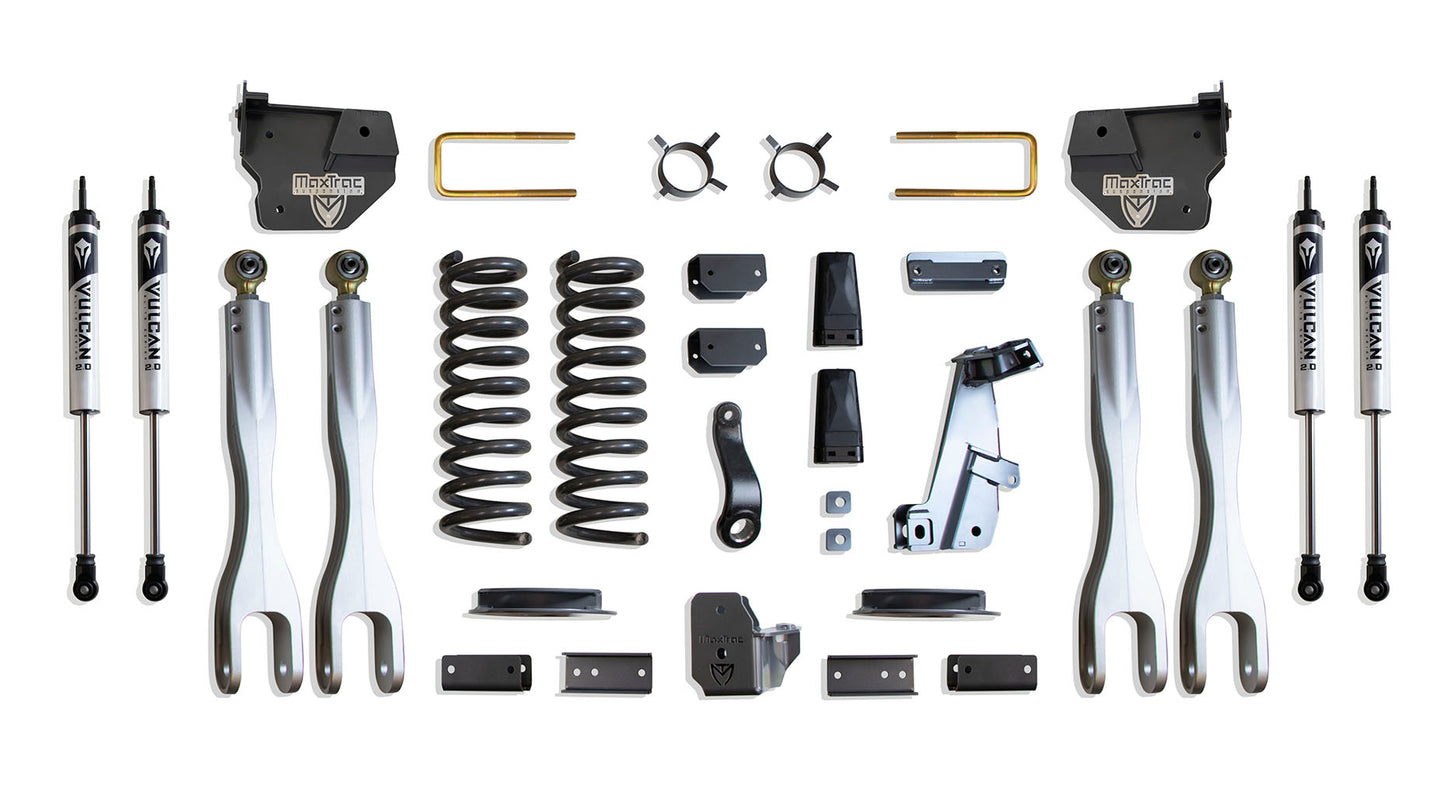 Maxtrac 14-18 Dodge RAM 2500 4WD 4in Lift Kit w/ Forged Alum. 4-link System & Vulcan 2.0 IFP Shocks K947241VLA
