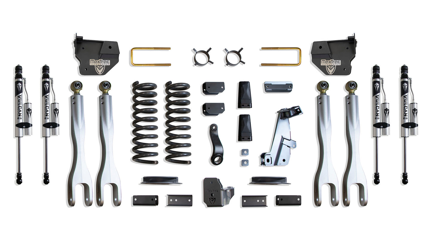Maxtrac 14-18 Dodge RAM 2500 4WD 4in Lift Kit w/ 4-Link System & Vulcan 2.0 Reservoir Shocks K947241VRLA