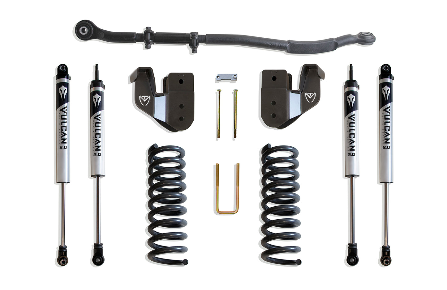 Maxtrac 13-24 Dodge RAM 3500 4WD 2.5in Leveling Kit w/ Radius Arm Brackets & Vulcan 2.0 IFP Shocks K947325V