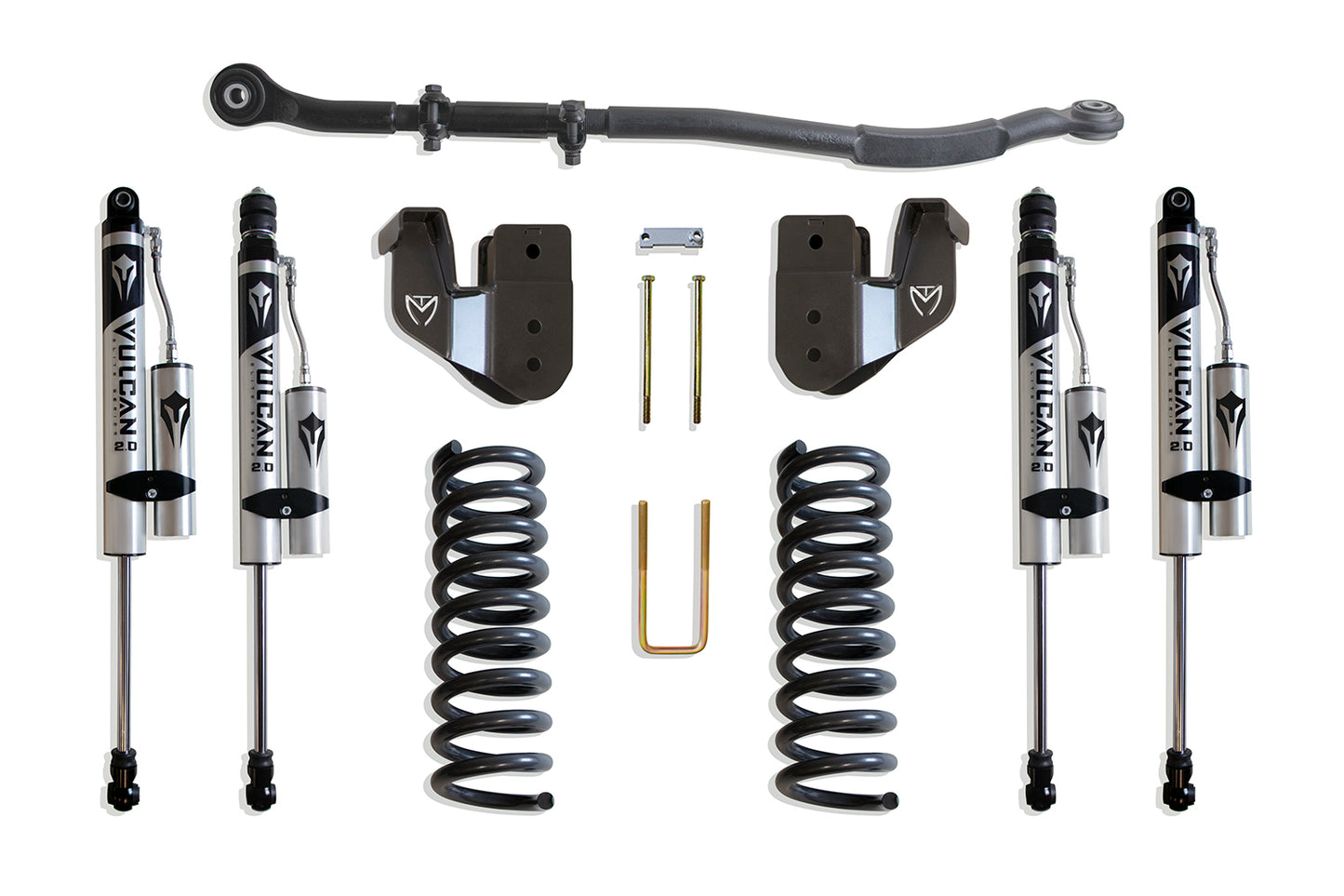 Maxtrac 13-24 Dodge RAM 3500 4WD 2.5in Leveling Kit w/ Radius Arm Brackets & Vulcan 2.0 Res. Shocks K947325VR