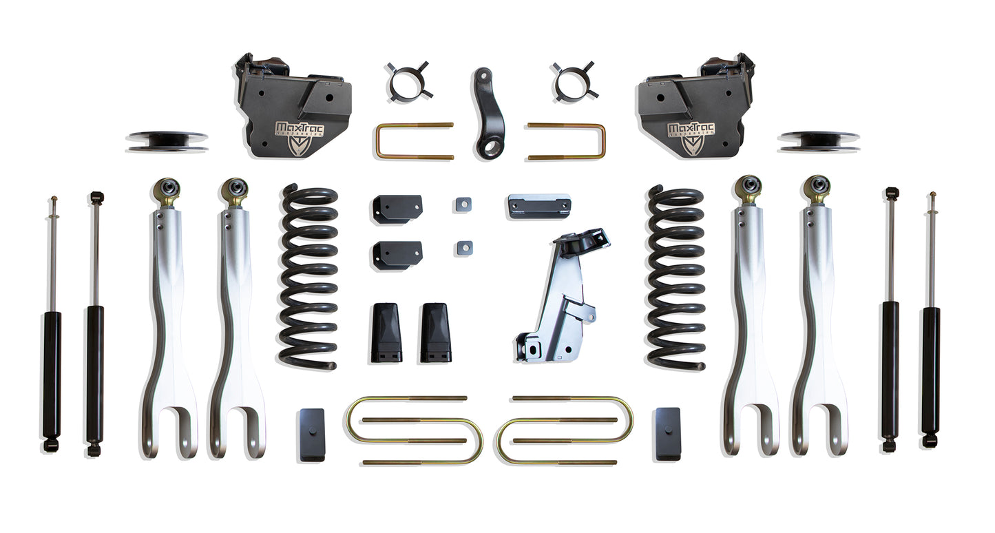 Maxtrac 13-18 Dodge RAM 3500 4WD 4in Lift Kit w/ Forged Alum. 4-link System & Maxtrac Shocks K947341LA