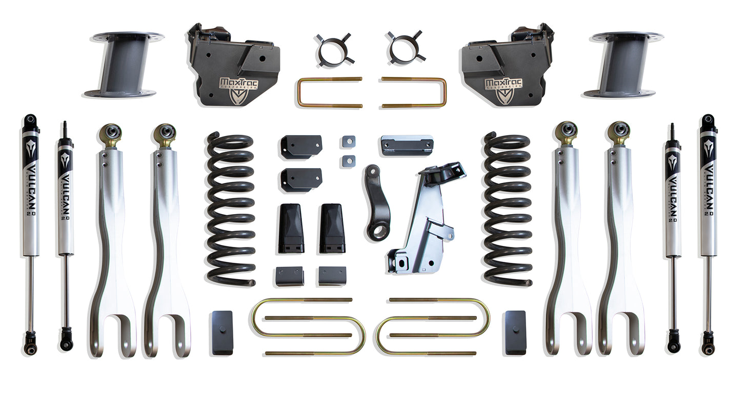Maxtrac 13-18 Dodge RAM 3500 4WD 8in Lift Kit w/ Forged Alum. 4-Link System & Vulcan 2.0 IFP Shocks K947385VLA