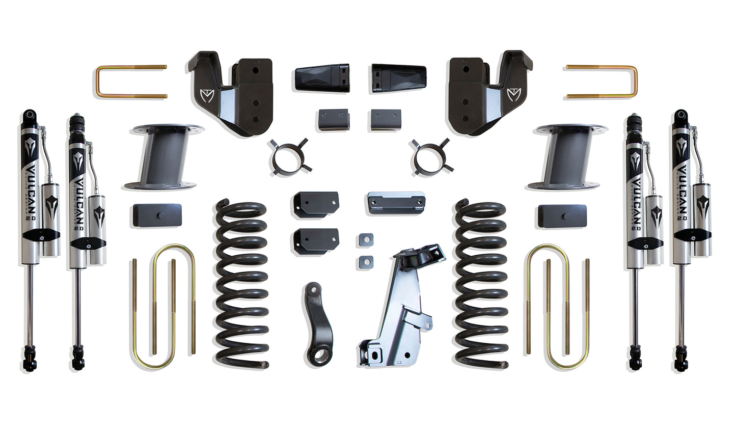 Maxtrac 13-18 Dodge RAM 3500 4WD 8in Lift Kit w/ Radius Arm Brackets & Vulcan 2.0 Reservoir Shocks K947385VRA