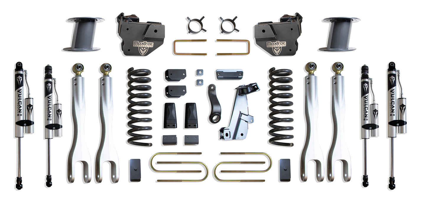Maxtrac 13-18 Dodge RAM 3500 4WD 8in Lift Kit w/ Forged Alum. 4-Link System & Vulcan 2.0 Reservoir S K947385VRLA